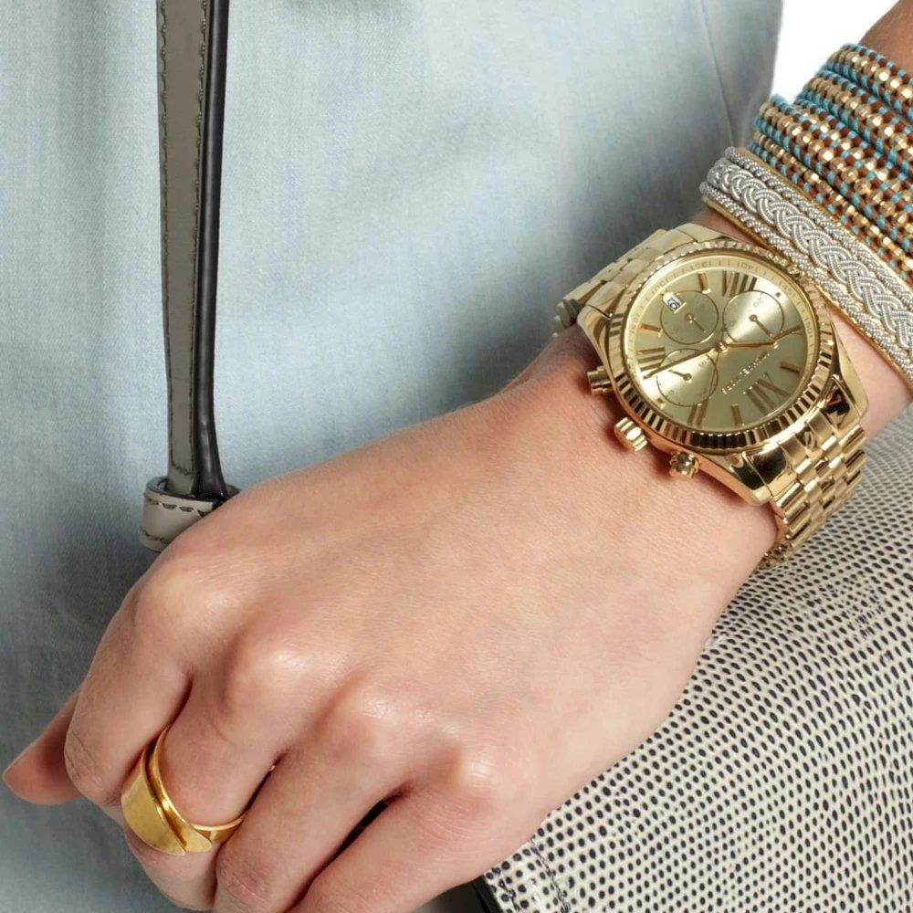 Michael Kors MK5556 Lexington Chronograph Champagne Dial Gold Pvd Ladies Watch Michael Kors MK5556 Lexington Chronograph Champagne Dial Gold Pvd Ladies Watch